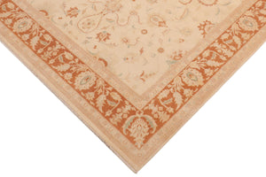 handmade Traditional Kafkaz Beige Orange Hand Knotted RECTANGLE 100% WOOL area rug 8x10