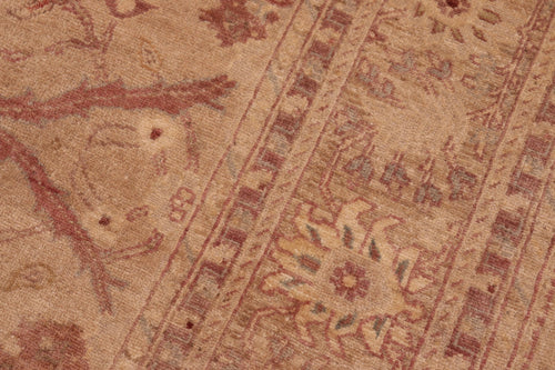 handmade Traditional Kafkaz Tan Nude Hand Knotted RECTANGLE 100% WOOL area rug 8x9