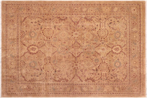 handmade Traditional Kafkaz Tan Nude Hand Knotted RECTANGLE 100% WOOL area rug 8x9