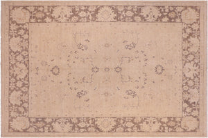 handmade Traditional Kafkaz Tan Brown Hand Knotted RECTANGLE 100% WOOL area rug 8x10