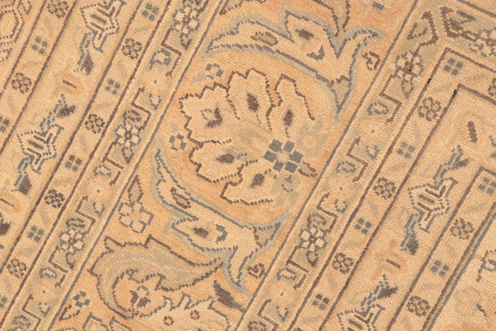 handmade Transitional Antique Beige Rose Hand Knotted RECTANGLE 100% WOOL area rug 8x10