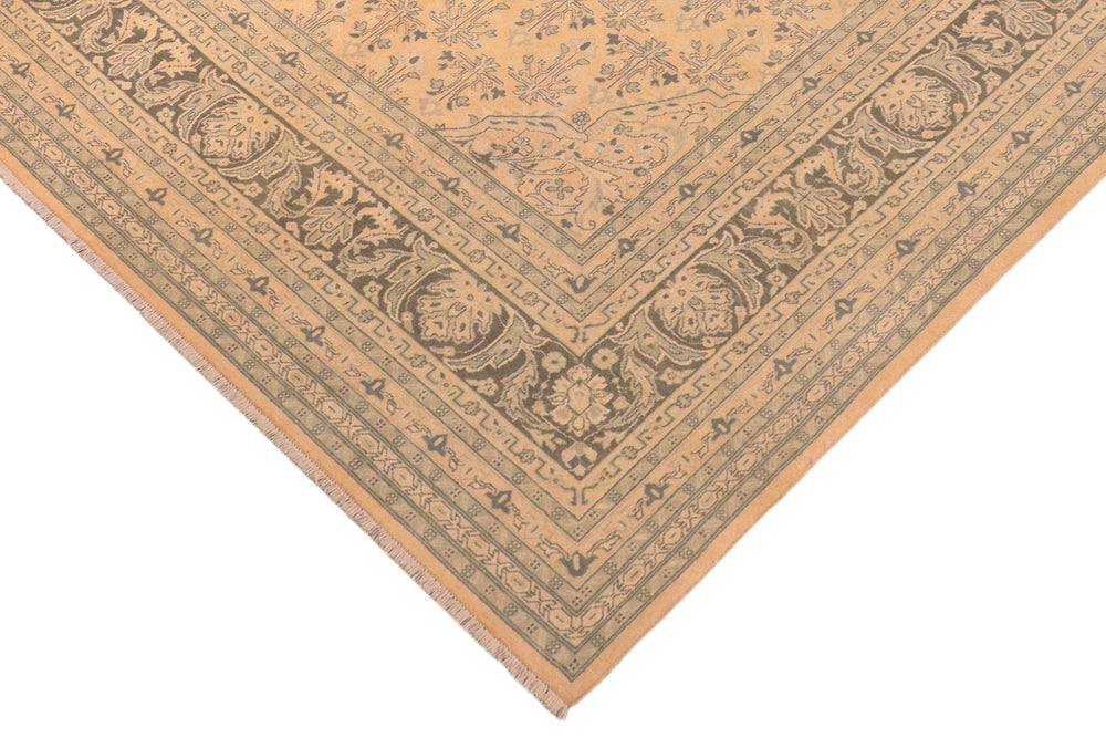 handmade Transitional Kafkaz Beige Charcoal Hand Knotted RECTANGLE 100% WOOL area rug 8x10