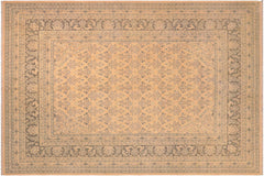 handmade Transitional Kafkaz Beige Charcoal Hand Knotted RECTANGLE 100% WOOL area rug 8x10
