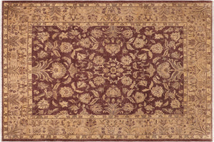 handmade Traditional Kafkaz Brown Tan Hand Knotted RECTANGLE 100% WOOL area rug 8x10