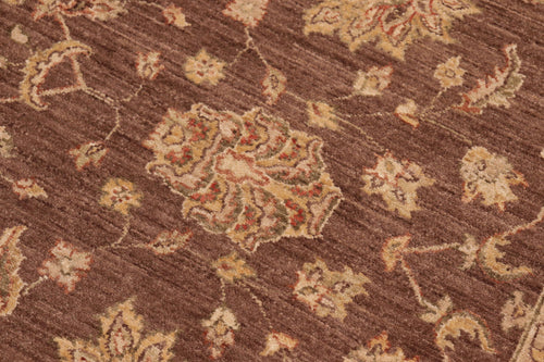 handmade Traditional Kafkaz Brown Gold Hand Knotted RECTANGLE 100% WOOL area rug 8x10
