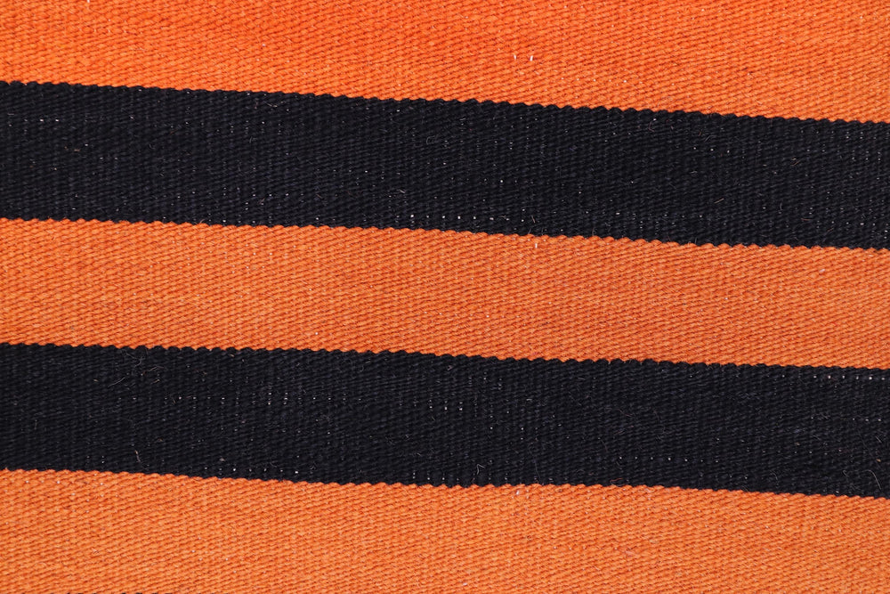 handmade Modern Kilim Rust Black Hand-Woven RECTANGLE 100% WOOL area rug 3x5