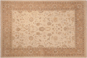 handmade Traditional Kafkaz Beige Lt. Brown Hand Knotted RECTANGLE 100% WOOL area rug 8x10