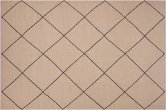 handmade Modern Kilim Beige Black Hand-Woven RECTANGLE 100% WOOL area rug 8x11