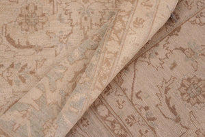 handmade Transitional Kafkaz Beige Green Hand Knotted RECTANGLE 100% WOOL area rug 8' x 10'