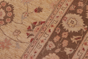 handmade Traditional Kafkaz Tan Brown Hand Knotted RECTANGLE 100% WOOL area rug 8x10