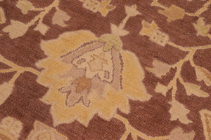 handmade Traditional Antique Brown Tan Hand Knotted RECTANGLE 100% WOOL area rug 8x10