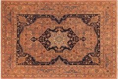 handmade Traditional Antique Rust Rust Hand Knotted RECTANGLE 100% WOOL area rug 8' x 10'