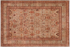 handmade Traditional Kafkaz Lt. Green Copper Hand Knotted RECTANGLE 100% WOOL area rug 9' x 12'