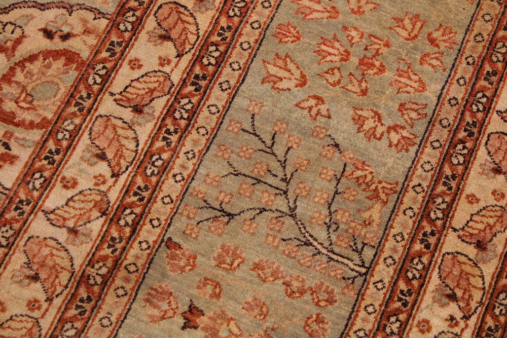 handmade Traditional  Lt. Green Copper Hand Knotted RECTANGLE 100% WOOL area rug 9' x 12'