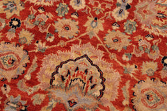 handmade Traditional Lahore Rust Tan Hand Knotted RECTANGLE 100% WOOL area rug 9' x 12'