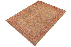 handmade Traditional  Gold Rust Hand Knotted RECTANGLE 100% WOOL area rug 9' x 12'