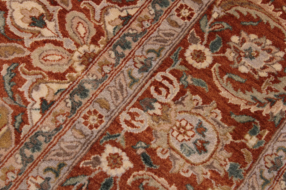 handmade Traditional  Gold Rust Hand Knotted RECTANGLE 100% WOOL area rug 9' x 12'