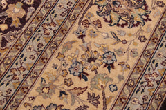 handmade Transitional Design Aubergine Tan Hand Knotted RECTANGLE 100% WOOL area rug 9' x 12'