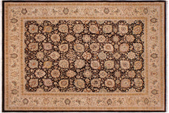 handmade Transitional Design Brown Tan Hand Knotted RECTANGLE 100% WOOL area rug 9' x 12'