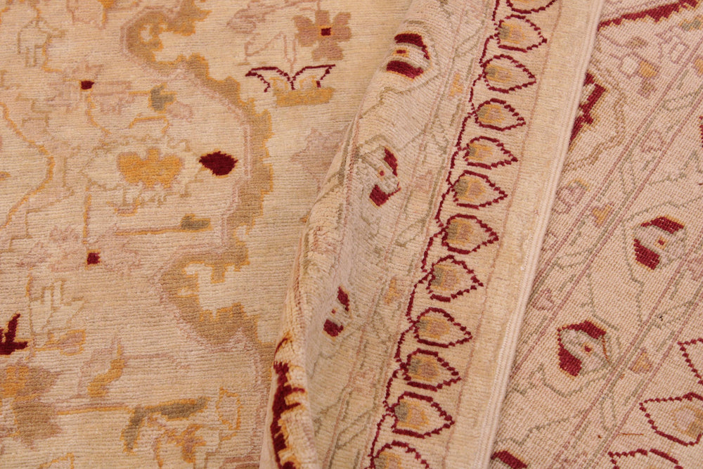 handmade Traditional Design Tan Tan Hand Knotted RECTANGLE 100% WOOL area rug 9' x 12'