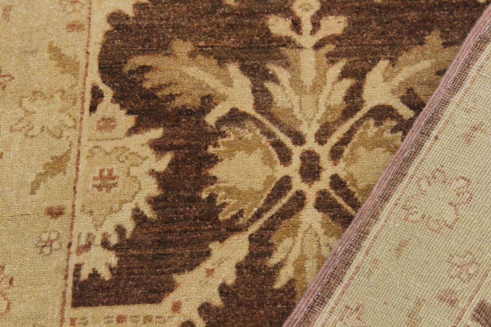 handmade Traditional Kafkaz Brown Tan Hand Knotted RUNNER 100% WOOL area rug 3' x 10'