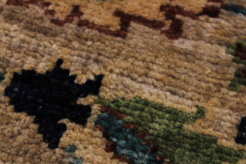 handmade Transitional Kafkaz Lt. Gray Green Hand Knotted RUNNER 100% WOOL area rug 3' x 15'