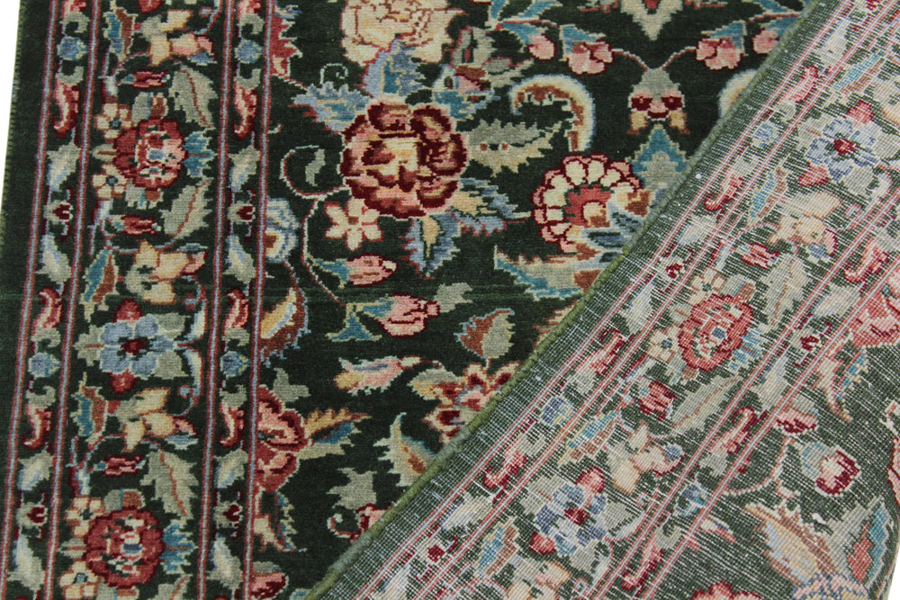 handmade Traditional Sohil Green Blue Hand Knotted RUNNER 100% WOOL area rug 3' x 10'