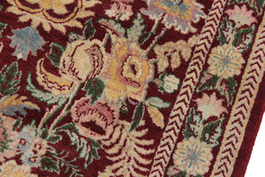 handmade Traditional William Red Lt. Gold Hand Knotted RUNNER 100% WOOL area rug 3' x 10'