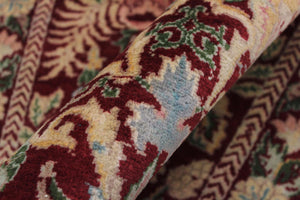 handmade Traditional William Red Lt. Gold Hand Knotted RUNNER 100% WOOL area rug 3' x 10'