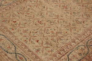 handmade Transitional Kafkaz Lt. Tan Brown Hand Knotted RECTANGLE 100% WOOL area rug 4' x 6'