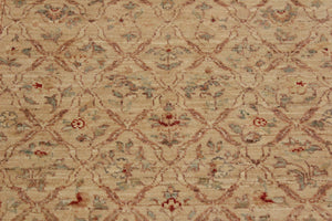 handmade Transitional Kafkaz Lt. Tan Brown Hand Knotted RECTANGLE 100% WOOL area rug 4' x 6'