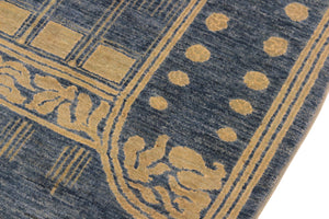handmade Traditional Kafkaz Lt. Blue Lt. Green Hand Knotted RECTANGLE 100% WOOL area rug 4x6