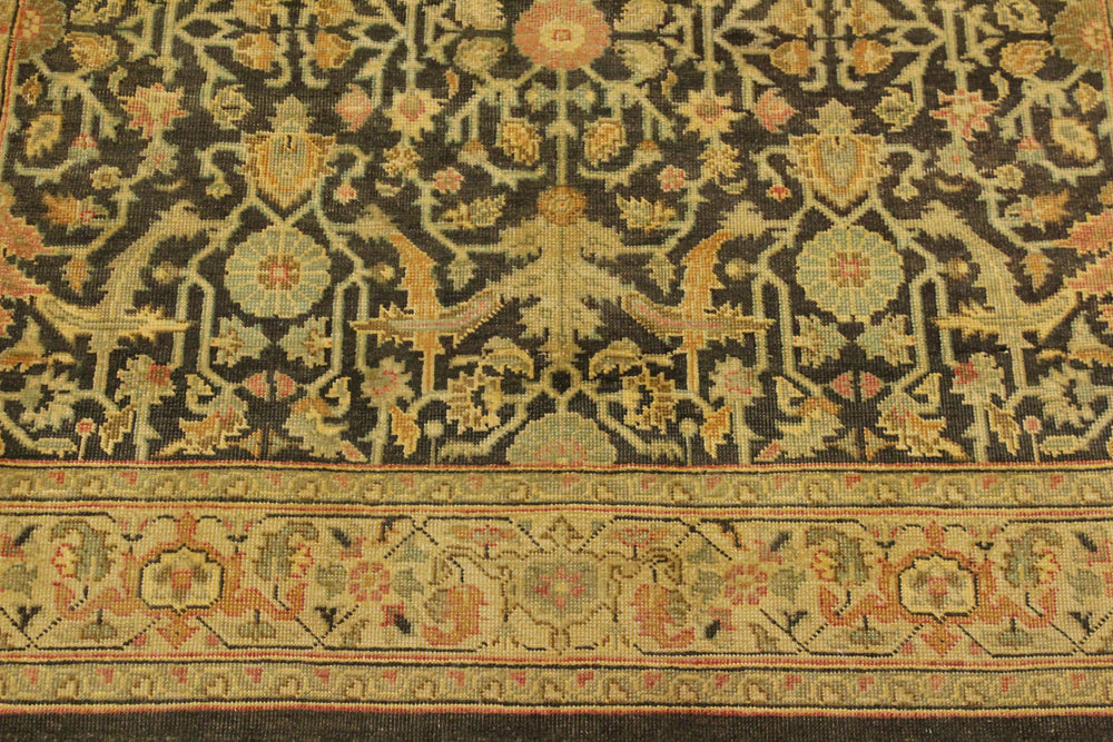 handmade Traditional Kafkaz Charcoal Beige Hand Knotted RECTANGLE 100% WOOL area rug 4x6