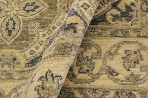 handmade Transitional Kafkaz Bluish Gray Tan Hand Knotted RECTANGLE 100% WOOL area rug 4' x 6'