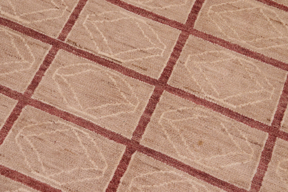 handmade Modern Gabbeh Tan Aubergine Hand Knotted RECTANGLE 100% WOOL area rug 8' x 10'