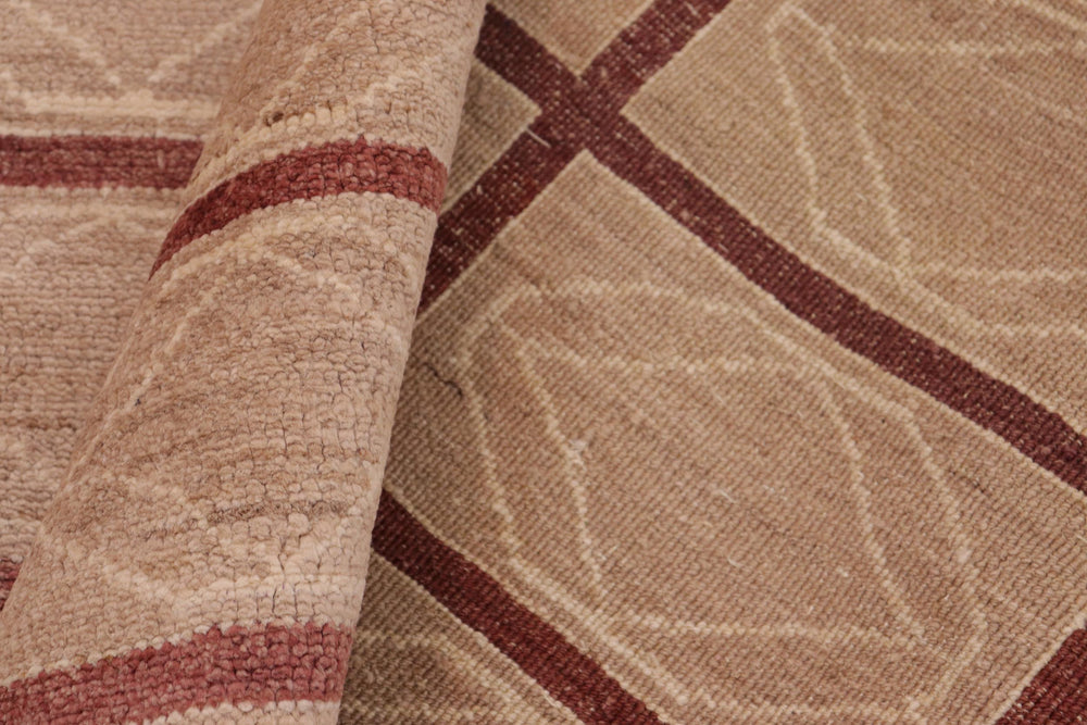 handmade Modern Gabbeh Tan Aubergine Hand Knotted RECTANGLE 100% WOOL area rug 8' x 10'