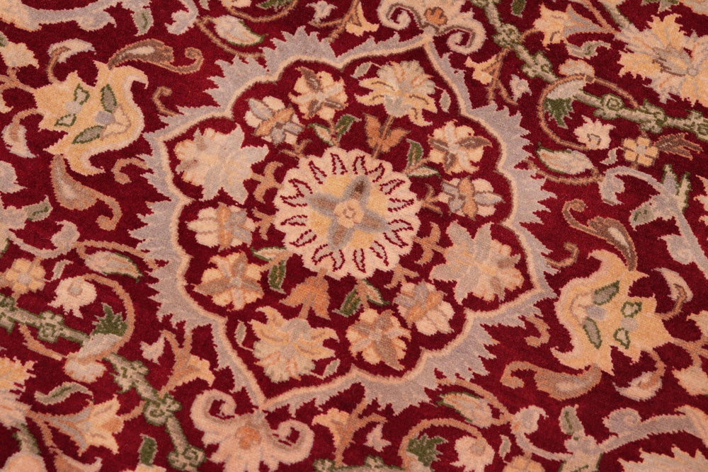 handmade Traditional Kashan Red Gold Hand Knotted RECTANGLE 100% WOOL area rug 8x10
