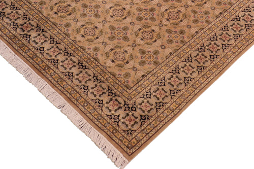 handmade Transitional Gulzar Gold Black Hand Knotted RECTANGLE 100% WOOL area rug 8x10
