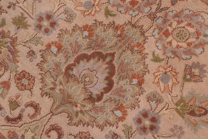 handmade Traditional Mehal Taupe Green Hand Knotted RECTANGLE 100% WOOL area rug 8x10
