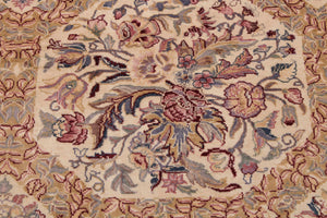 handmade Traditional Nazakat Beige Gold Hand Knotted RECTANGLE 100% WOOL area rug 9x12