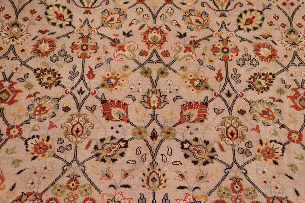 handmade Transitional Regular Beige Black Hand Knotted RECTANGLE 100% WOOL area rug 9' x 12'