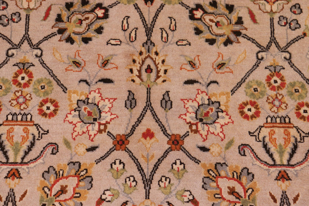 handmade Transitional Regular Beige Black Hand Knotted RECTANGLE 100% WOOL area rug 9' x 12'