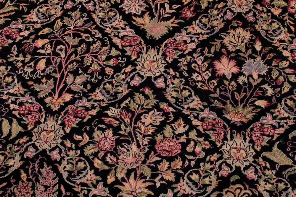 handmade Transitional Nadeem Black Green Hand Knotted RECTANGLE 100% WOOL area rug 9x12