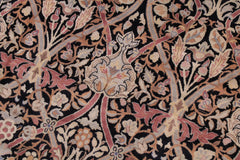 handmade Transitional Mujahid Black Taupe Hand Knotted RECTANGLE 100% WOOL area rug 9x12