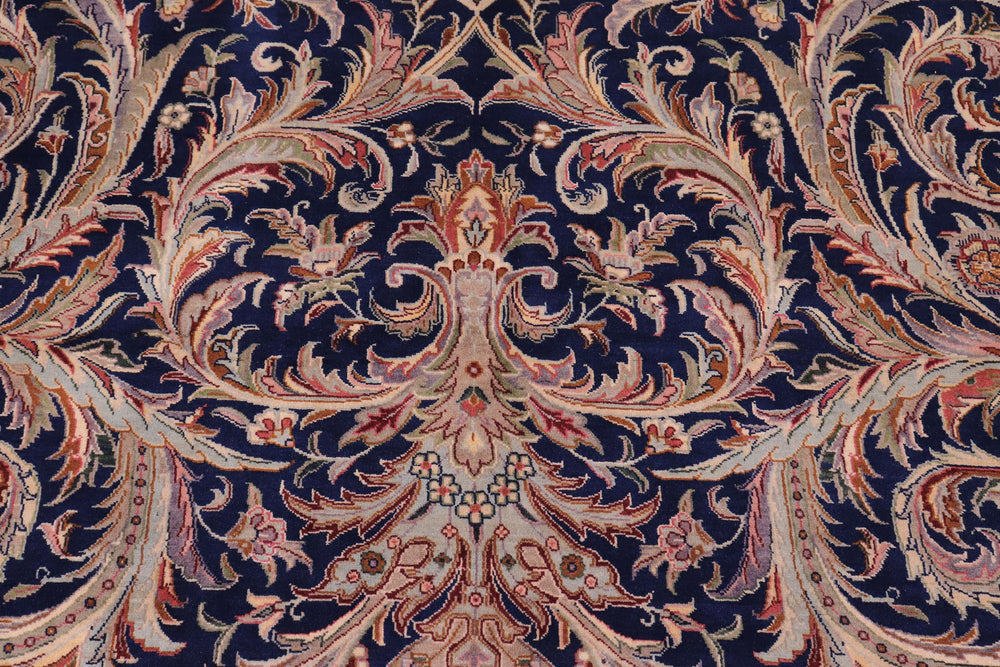 handmade Traditional Savonarrie Blue Blue Hand Knotted RECTANGLE 100% WOOL area rug 9x12