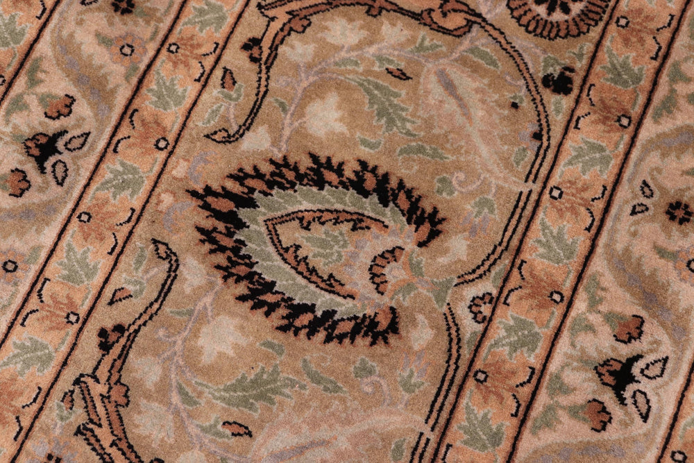 handmade Transitional New Asif Beige Green Hand Knotted RECTANGLE 100% WOOL area rug 9x12
