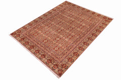 handmade Transitional Paracha Taupe Beige Hand Knotted RECTANGLE 100% WOOL area rug 9x12