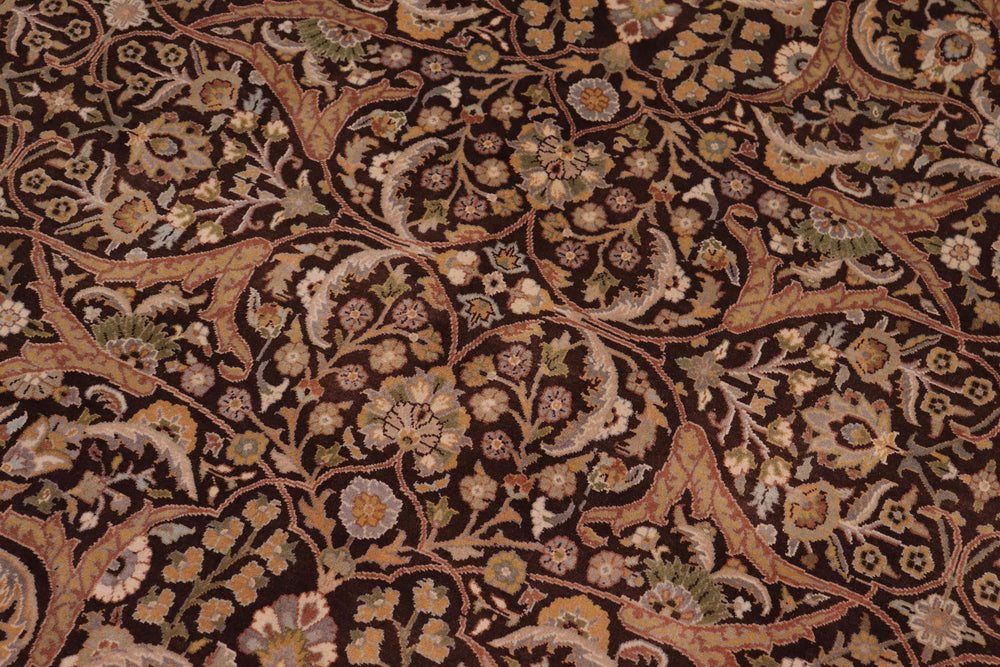handmade Traditional Veg Dye Brown Tan Hand Knotted RECTANGLE 100% WOOL area rug 9x12