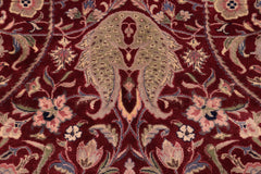 handmade Transitional Arshad Red Green Hand Knotted RECTANGLE 100% WOOL area rug 9x12