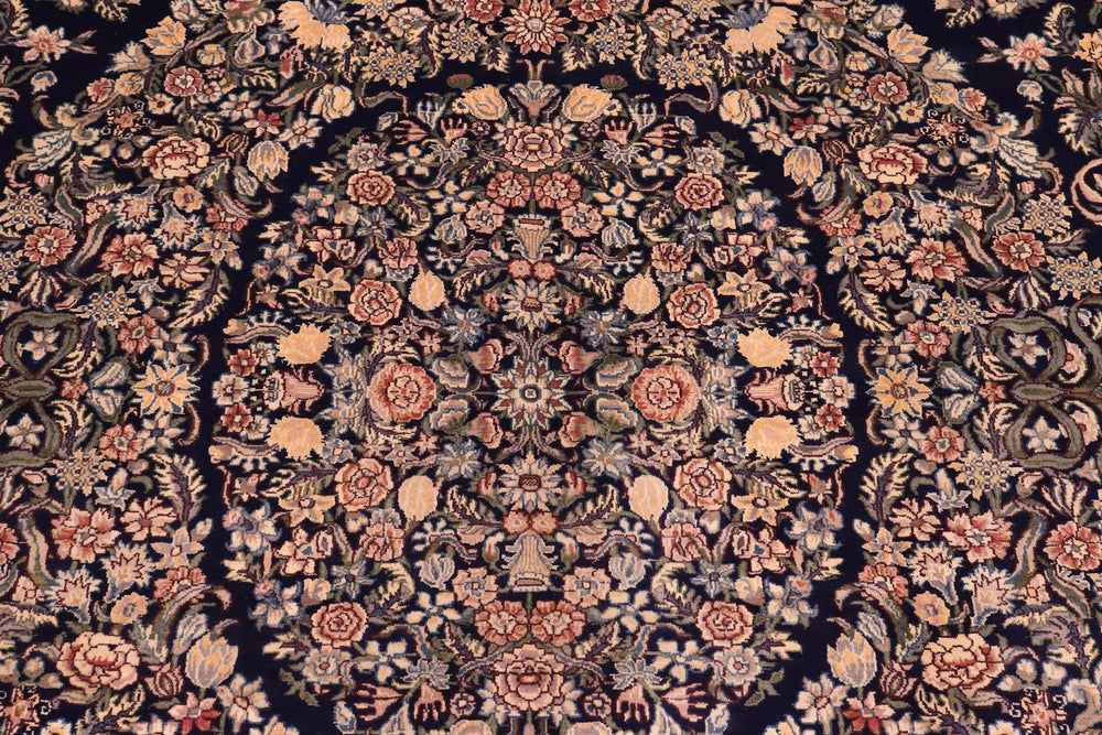 handmade Traditional Tamour Blue Gold Hand Knotted RECTANGLE 100% WOOL area rug 9x12